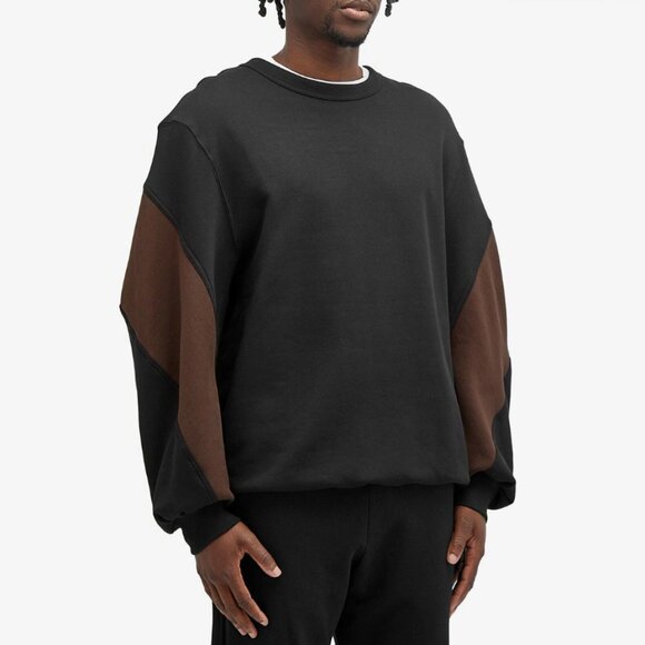 Dries Van Noten Other - Dries Van Noten Handy Panel Sleeve Crew Sweatshirt Black Brown Size Medium